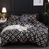 Modern Geometric California King Bedding Sets Sanding Duvet Cover Set Pillowcase  Duvet Covers 229*260 3pcs Bed Set