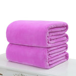 New Super Soft Warm Solid Warm Micro Plush Fleece Blanket Throw Rug Sofa Bedding Blankets 50x70cm