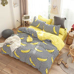 Cute bed linens peach print Home textile bedding luxury fruit duvet cover set sheet bedclothes 3/4pcs girls gift queen king size