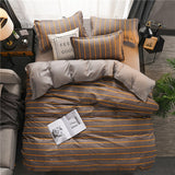 Classic bedding set 5 size grey blue grid summer bed linen 4pcs/set duvet cover set Pastoral bed sheet AB side duvet cover 2020