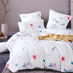 bedding set Pure cotton Pure color A/B double-sided pattern Cartoon Simplicity Bed sheet quilt cover pillowcase 4-7pcs
