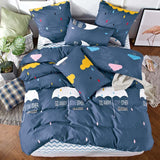 bedding set Pure cotton Pure color A/B double-sided pattern Cartoon Simplicity Bed sheet quilt cover pillowcase 4-7pcs