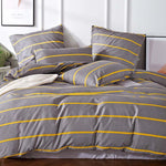 bedding set Pure cotton Pure color A/B double-sided pattern Cartoon Simplicity Bed sheet quilt cover pillowcase 4-7pcs