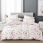 bedding set Pure cotton Pure color A/B double-sided pattern Cartoon Simplicity Bed sheet quilt cover pillowcase 4-7pcs