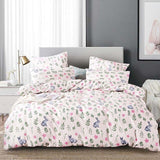 bedding set Pure cotton Pure color A/B double-sided pattern Cartoon Simplicity Bed sheet quilt cover pillowcase 4-7pcs