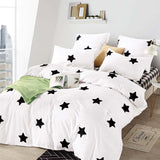 bedding set Pure cotton Pure color A/B double-sided pattern Cartoon Simplicity Bed sheet quilt cover pillowcase 4-7pcs
