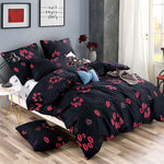 bedding set Pure cotton Pure color A/B double-sided pattern Cartoon Simplicity Bed sheet quilt cover pillowcase 4-7pcs