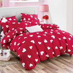 bedding set Pure cotton Pure color A/B double-sided pattern Cartoon Simplicity Bed sheet quilt cover pillowcase 4-7pcs