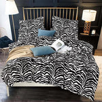 bedding set Pure cotton Pure color A/B double-sided pattern Cartoon Simplicity Bed sheet quilt cover pillowcase 4-7pcs