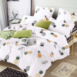 bedding set Pure cotton Pure color A/B double-sided pattern Cartoon Simplicity Bed sheet quilt cover pillowcase 4-7pcs