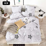 bedding set Pure cotton Pure color A/B double-sided pattern Cartoon Simplicity Bed sheet quilt cover pillowcase 4-7pcs