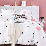 bedding set Pure cotton Pure color A/B double-sided pattern Cartoon Simplicity Bed sheet quilt cover pillowcase 4-7pcs