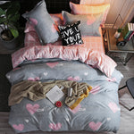 Fashion Simple Style home bedding sets bed linen duvet cover flat sheet Bedding Set Winter Full King Single Queen,bed set 2020